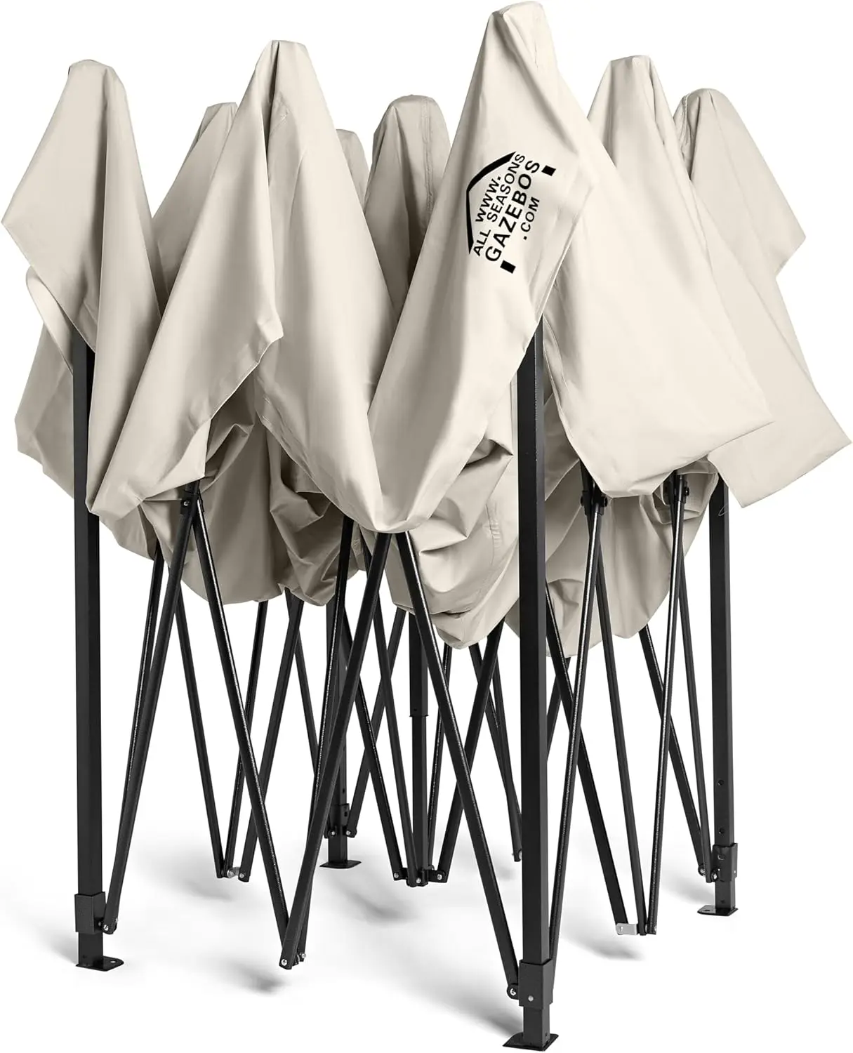 Tonnelle en métal crème 3x3m vue 5
