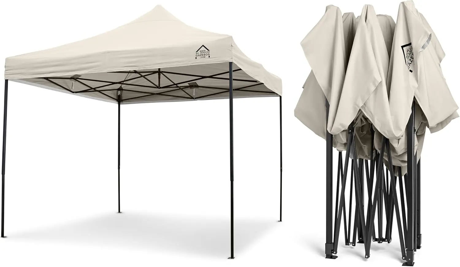 Tonnelle en métal crème 3x3m vue 9