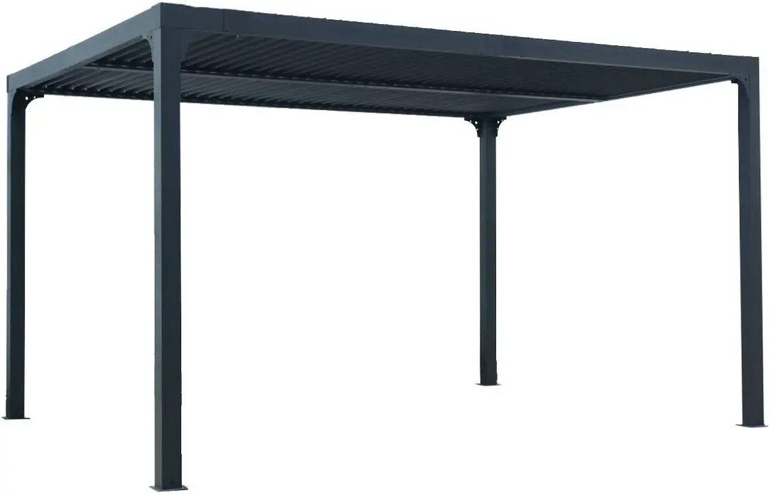 Pergola en aluminium gris 10,80 m² vue 4