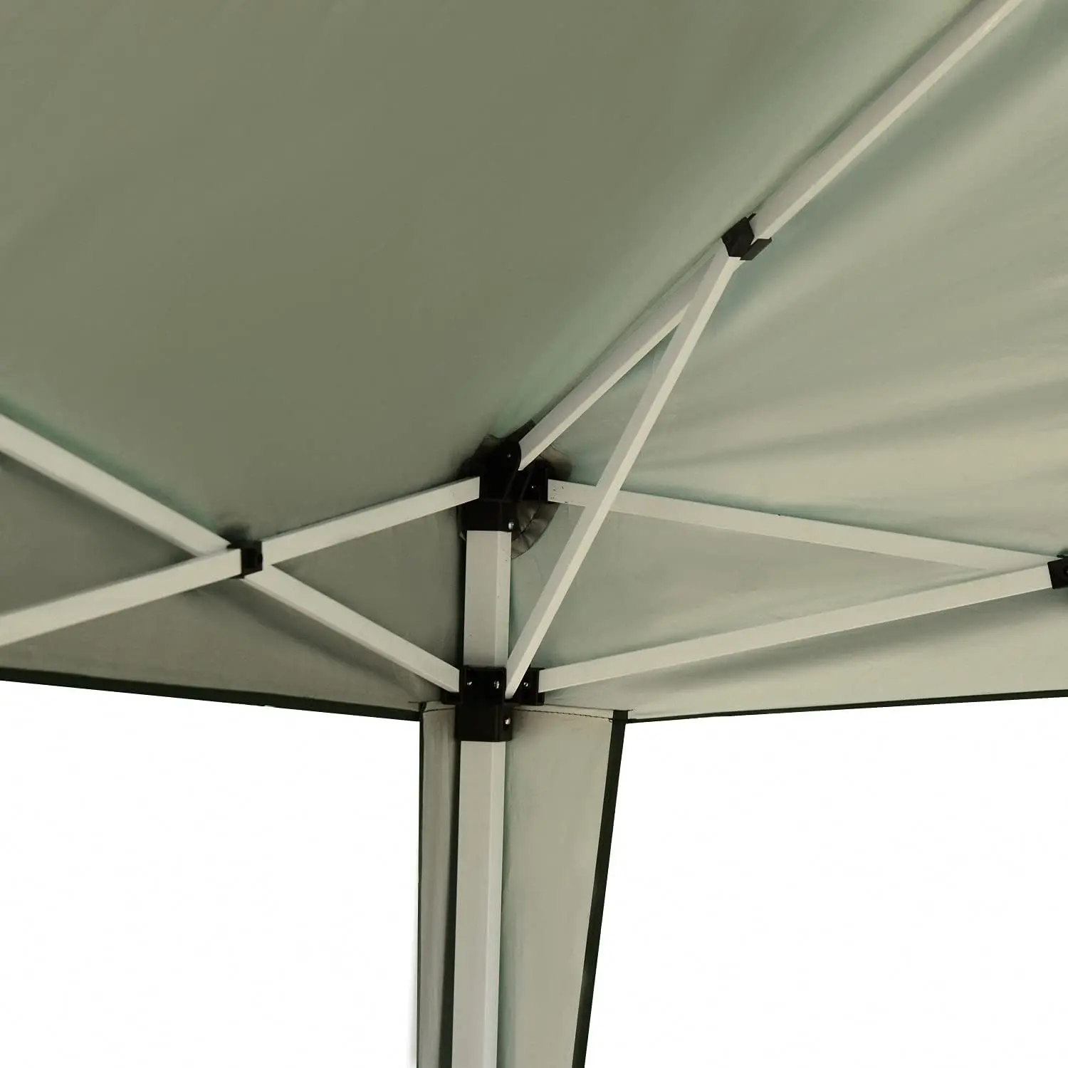 Tonnelle en acier vert 9 m² vue 8