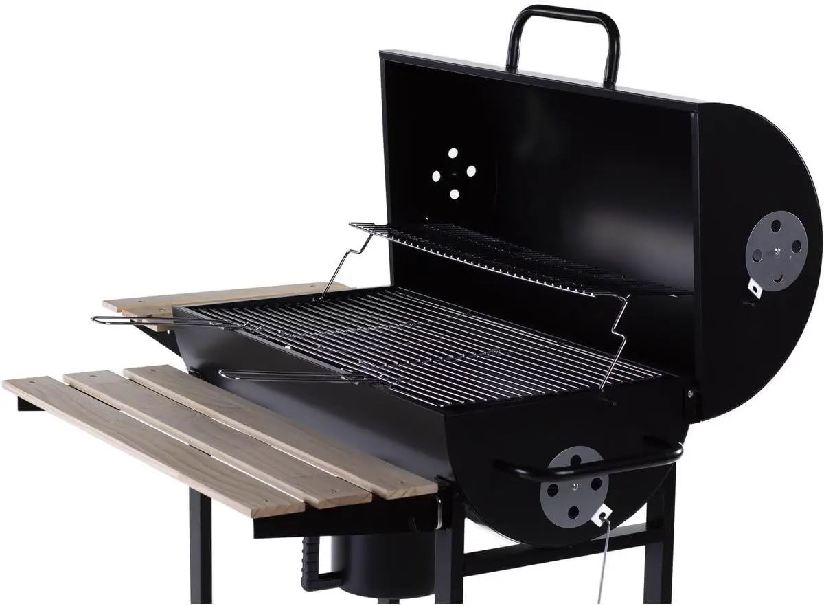 Barbecue à charbon en acier noir 63 x 105 cm vue 2