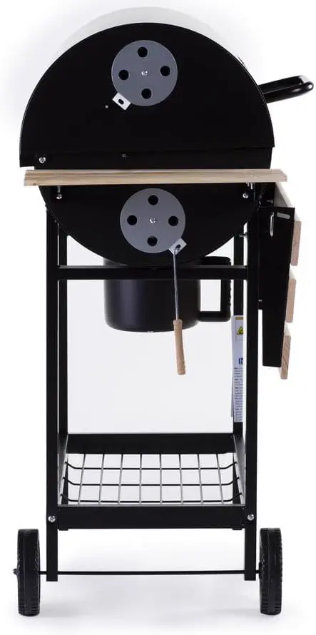 Barbecue à charbon en acier noir 63 x 105 cm vue 6