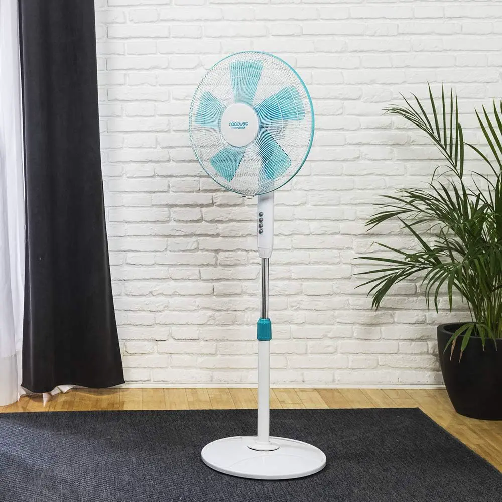 Ventilateur en acier blanc vue 2