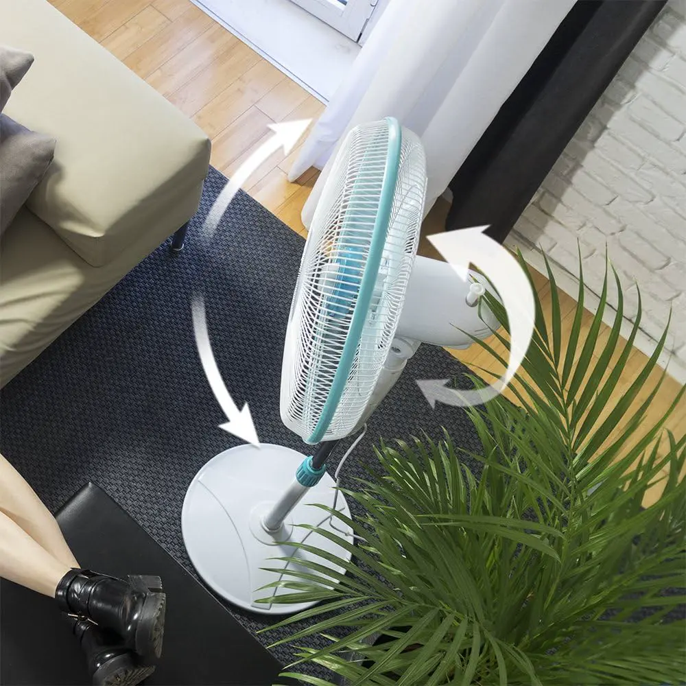 Ventilateur en acier blanc vue 3