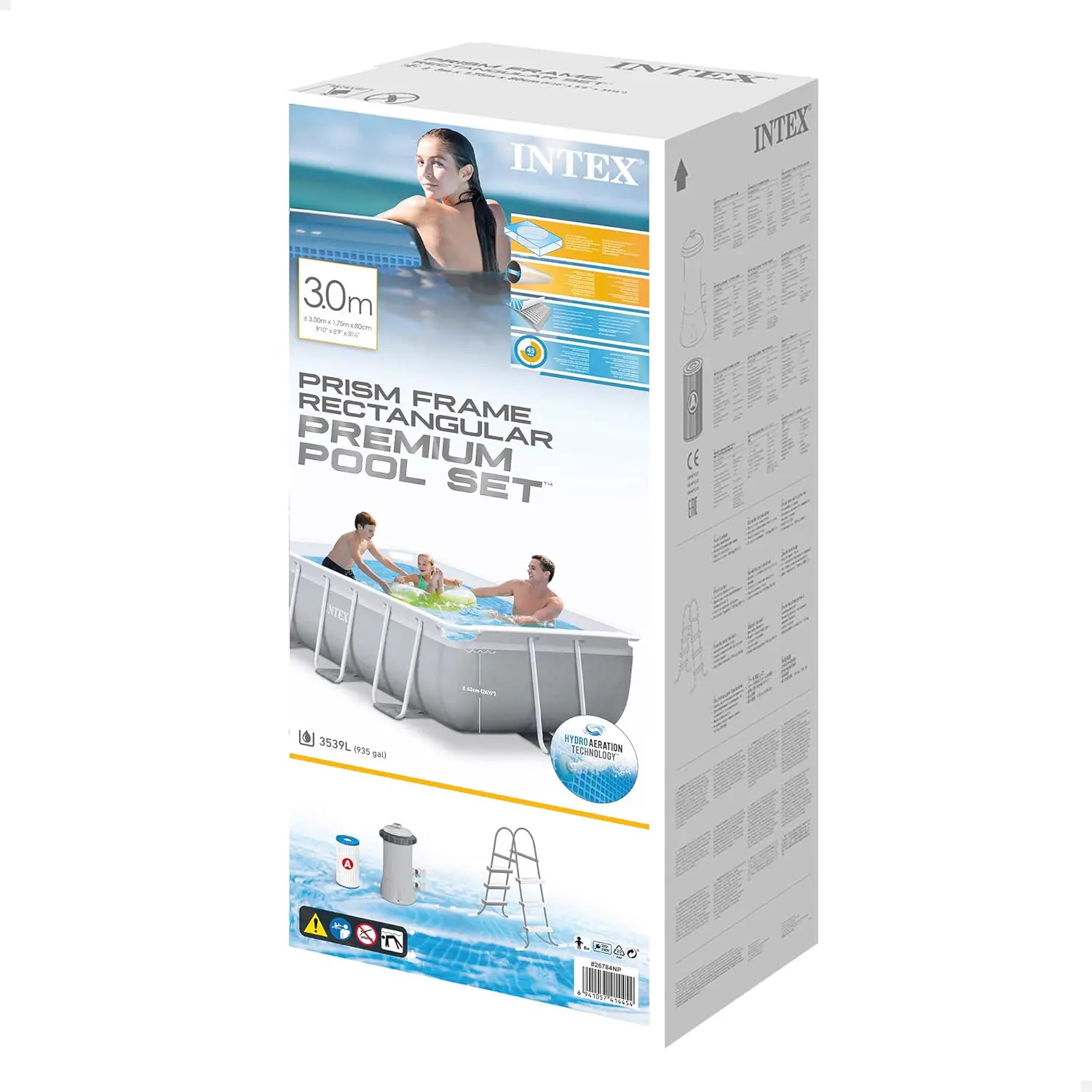 Piscine hors sol gris 1,75 x 0,80 m vue 5
