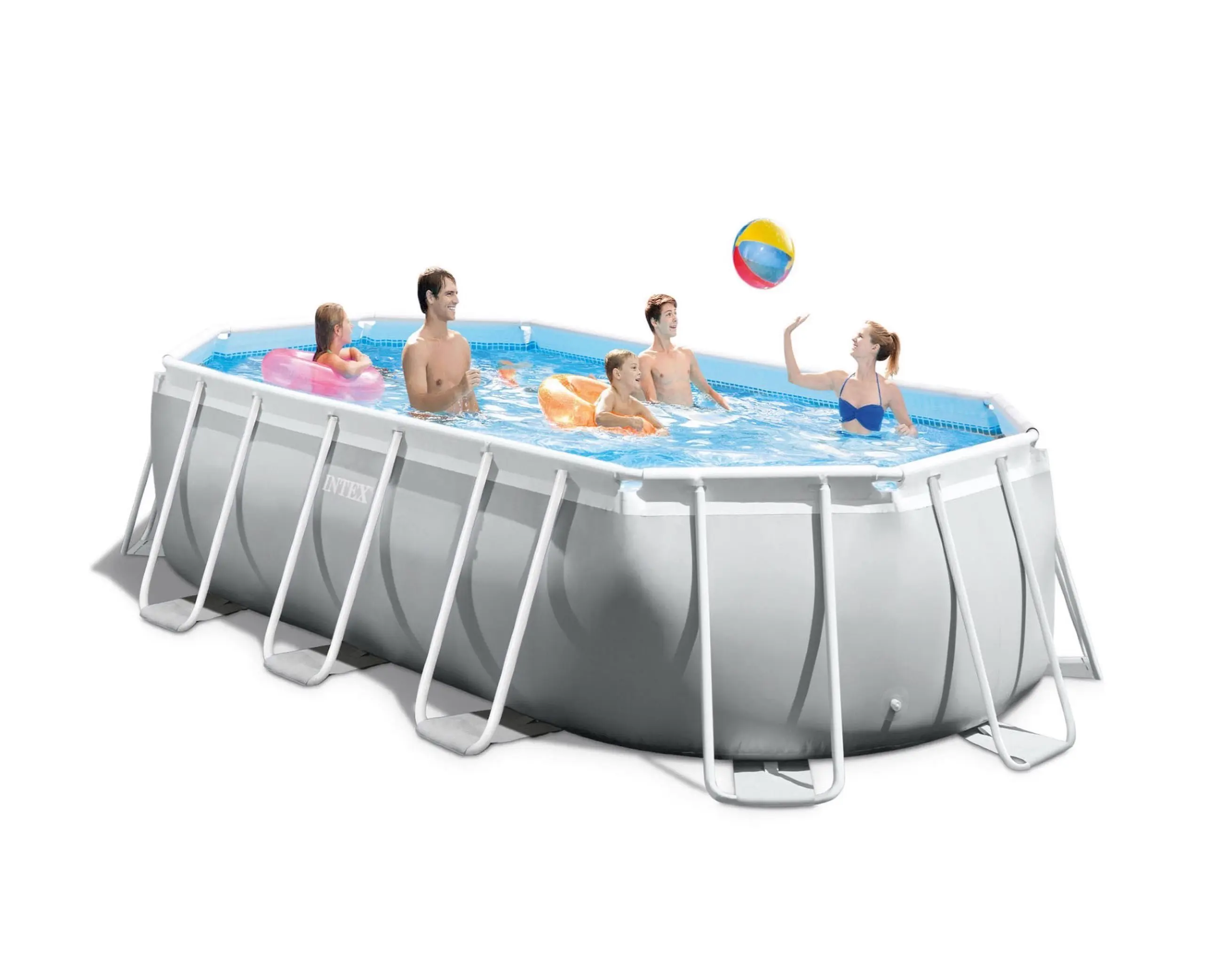 Piscine hors sol en métal gris — contenu détaillé 2