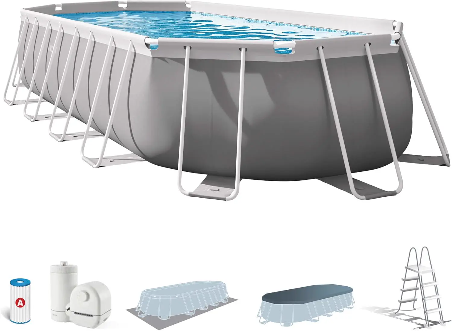 Intex kit Piscine Prism Frame Ovale Tubulaire
