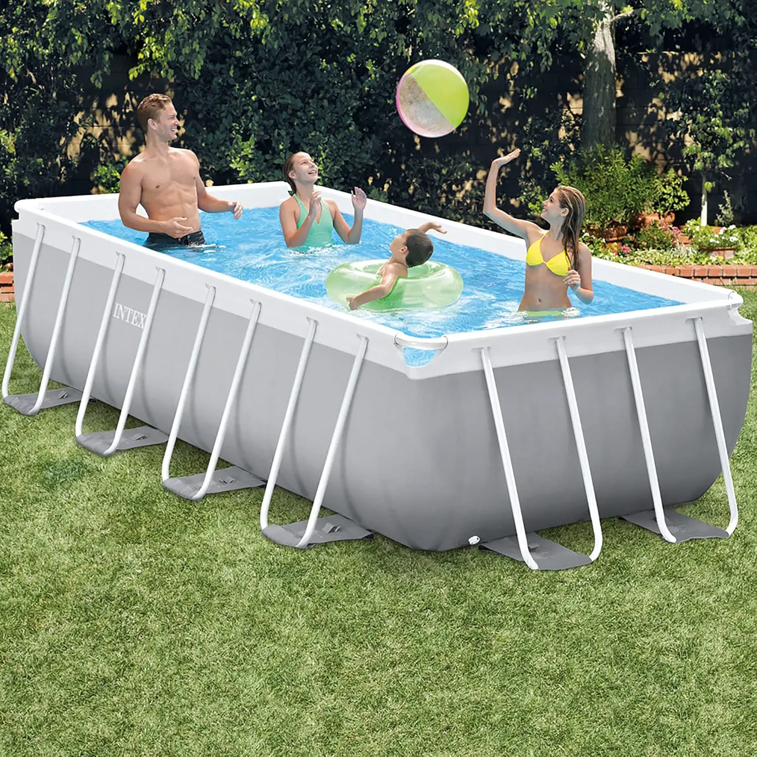 Piscine hors sol Intex kit Piscine Prism Frame rectangulaire A… vue 2
