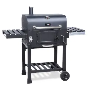 Barbecue à charbon en acier gris 57 x 108 cm — contenu détaillé 2