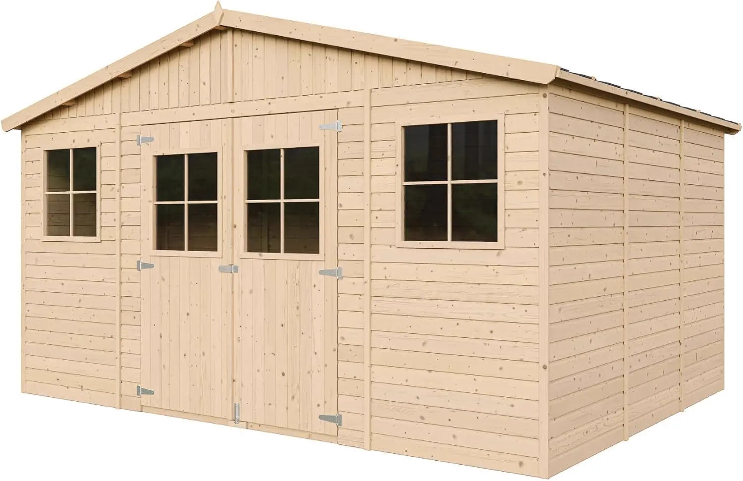 Abri de jardin en bois en bois naturel 12 m² vue 9