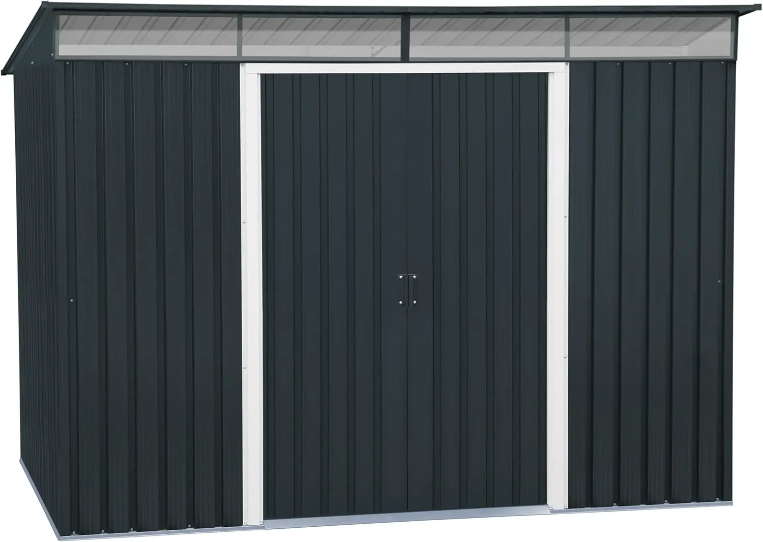 Abri de jardin en bois en métal anthracite 8 x 6 vue 1