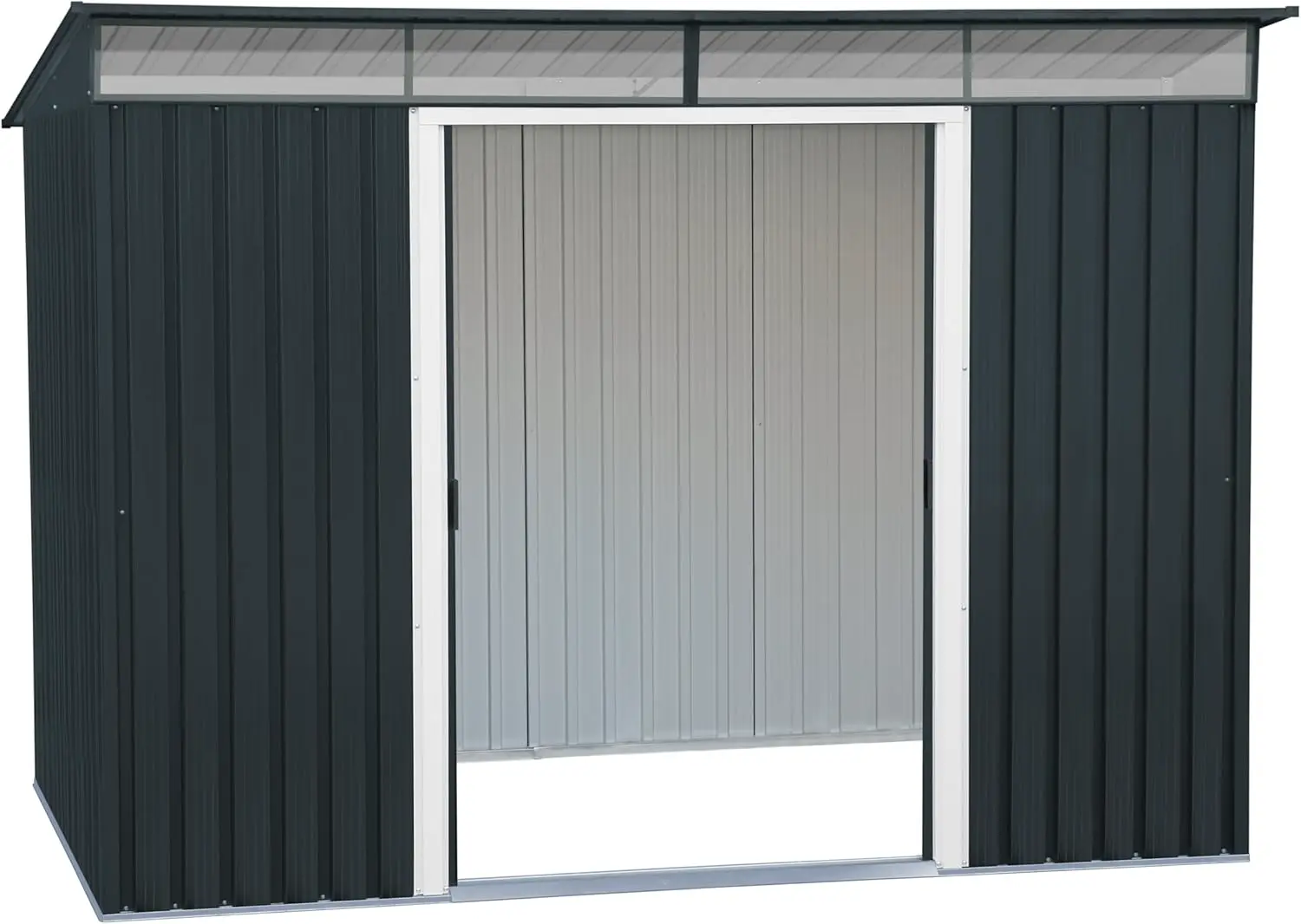 Abri de jardin en bois en métal anthracite 8 x 6 vue 6