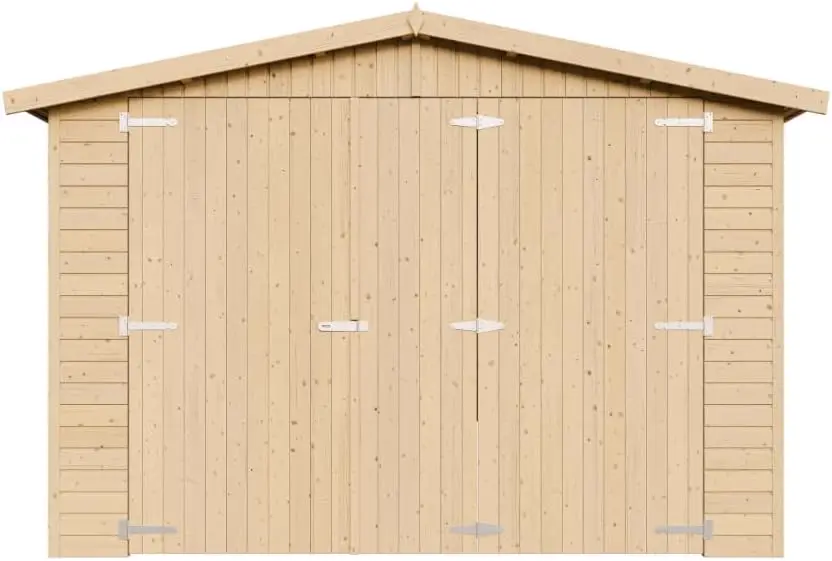 Abri de jardin en bois en bois naturel 18 m² vue 5