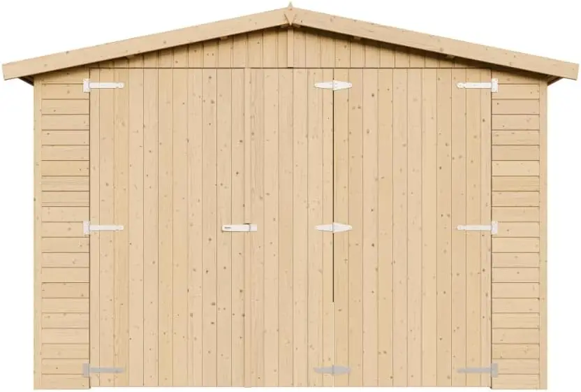 Abri de jardin en bois en bois naturel 18 m² vue 4
