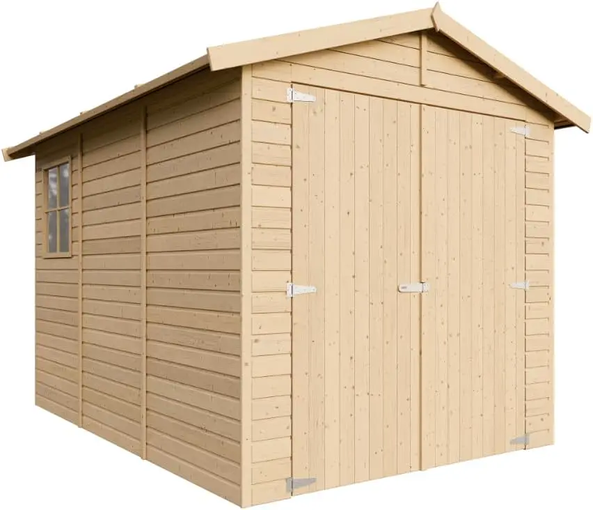 Abri de jardin en bois en bois naturel 18 m² vue 4