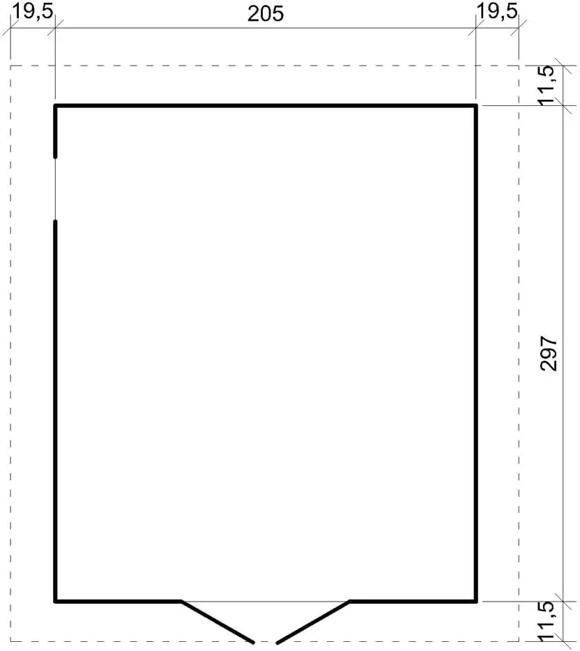 Abri de jardin en bois en bois naturel 18 m² vue 6