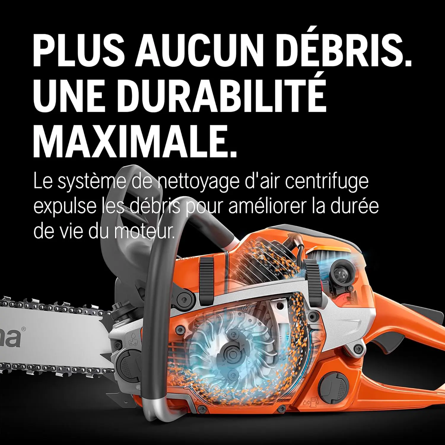 Tronçonneuse thermique en bois vue 7