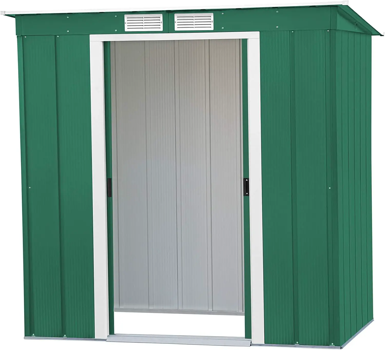 Abri de jardin en métal en métal vert 2,17 m² vue 2