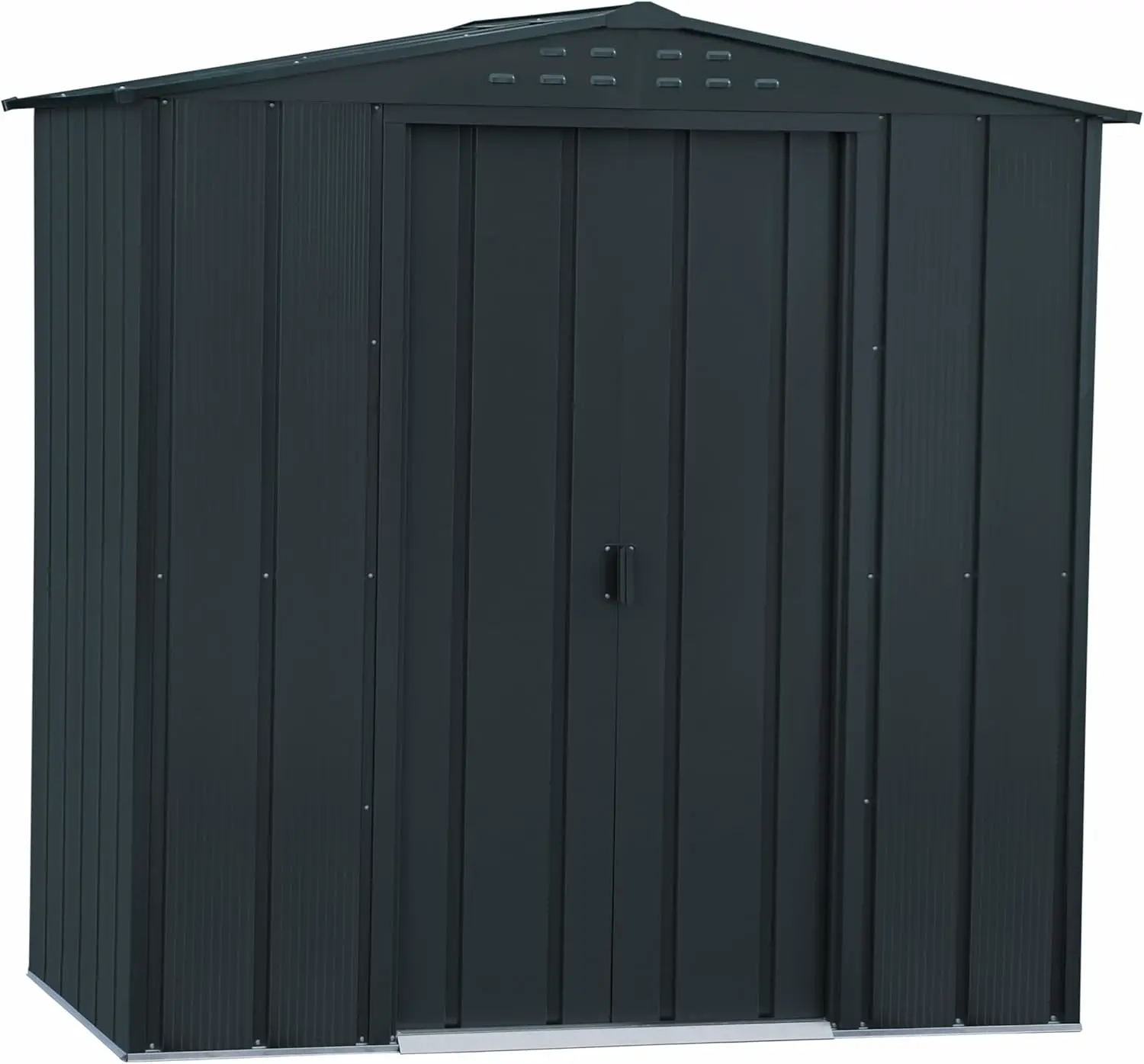 Abri de jardin en bois en acier noir 2,17 m² vue 1