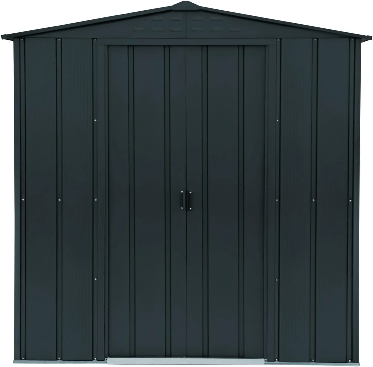 Abri de jardin en bois en acier noir 2,17 m² vue 6