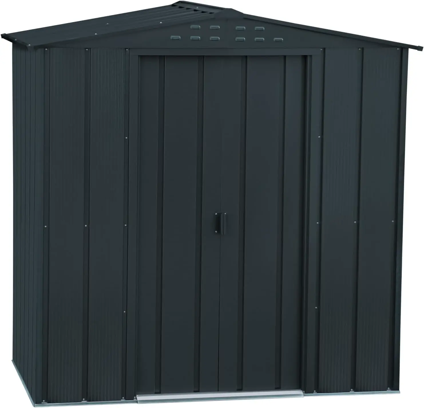 Abri de jardin en bois en acier noir 2,17 m² vue 7