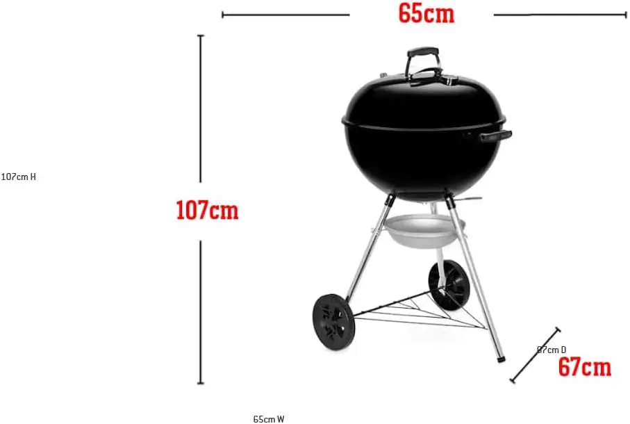 Barbecue weber en acier noir vue 4