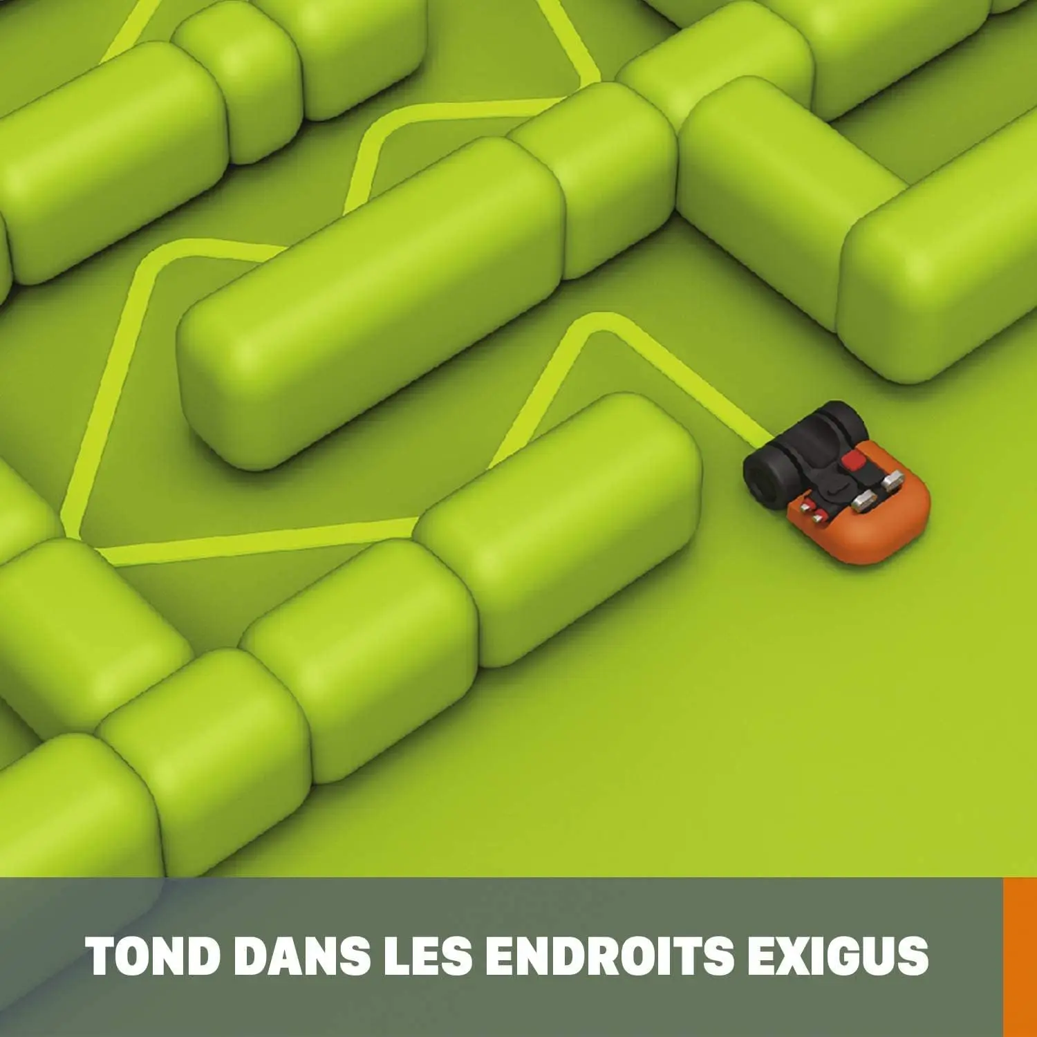 Robot tondeuse orange 2000 m² vue 7