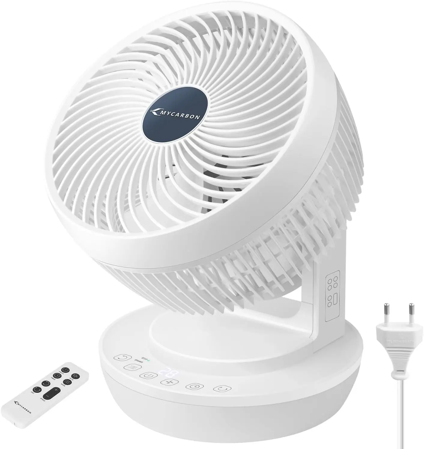 MYCARBON Ventilateur Silencieux avec Télécommande 1800m³/h ECO Mode