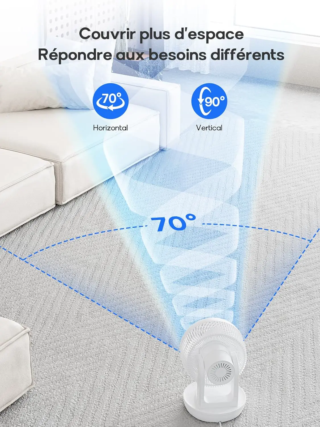 Ventilateur MYCARBON Ventilateur Silencieux avec Télécommande… vue 5