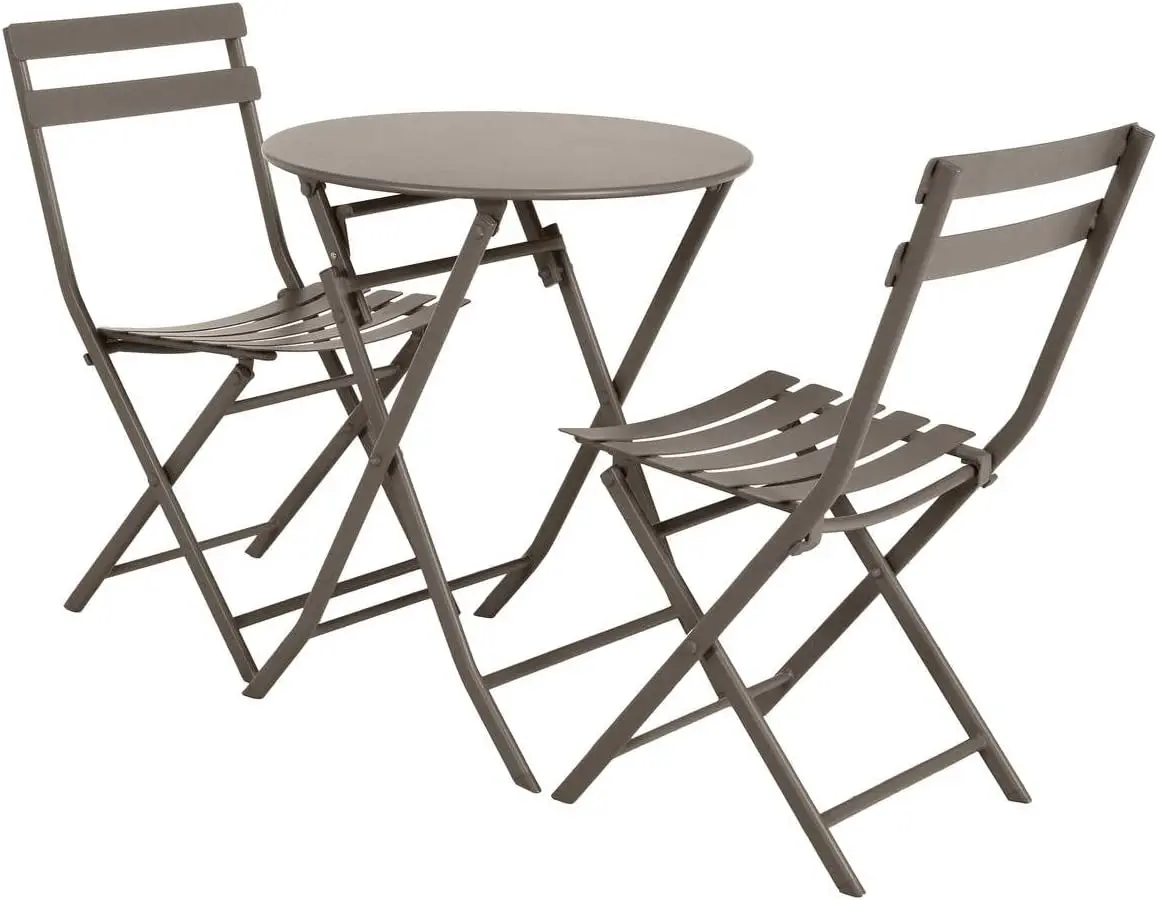 Table de jardin marron 60 x 60 vue 4