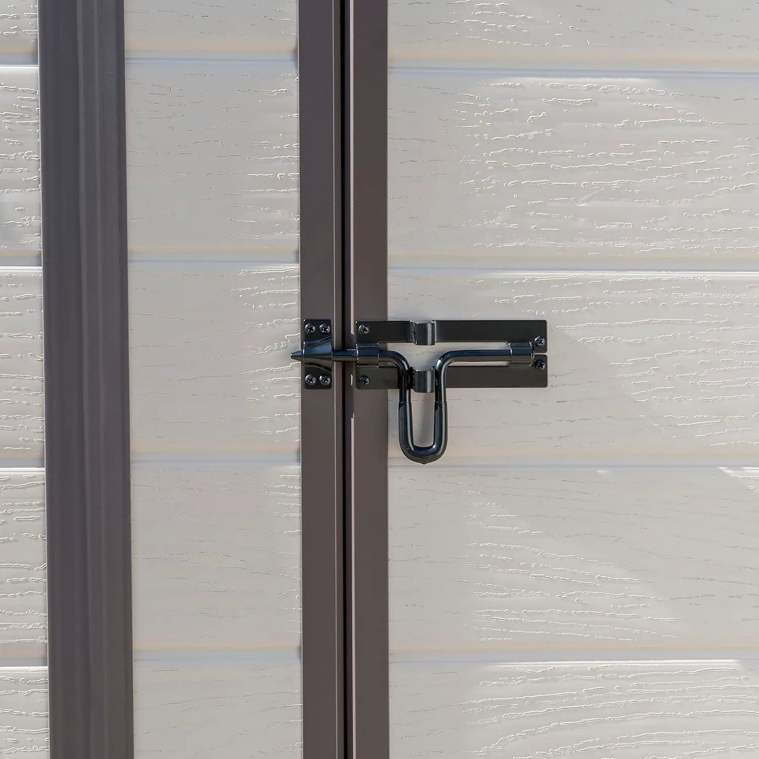 Abri de jardin en résine en bois beige 3,1 m² vue 4