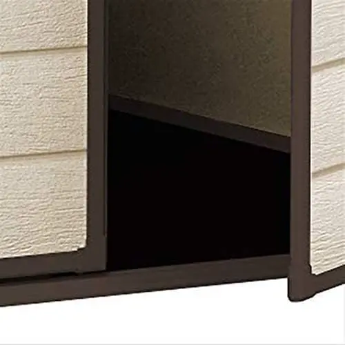 Abri de jardin en résine en bois beige 2,2 m² vue 2