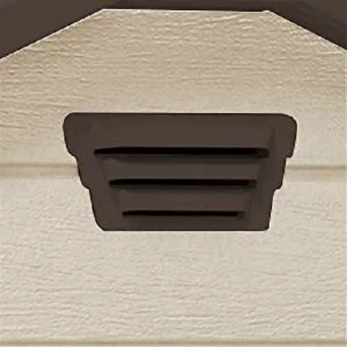 Abri de jardin en résine en bois beige 2,2 m² vue 4