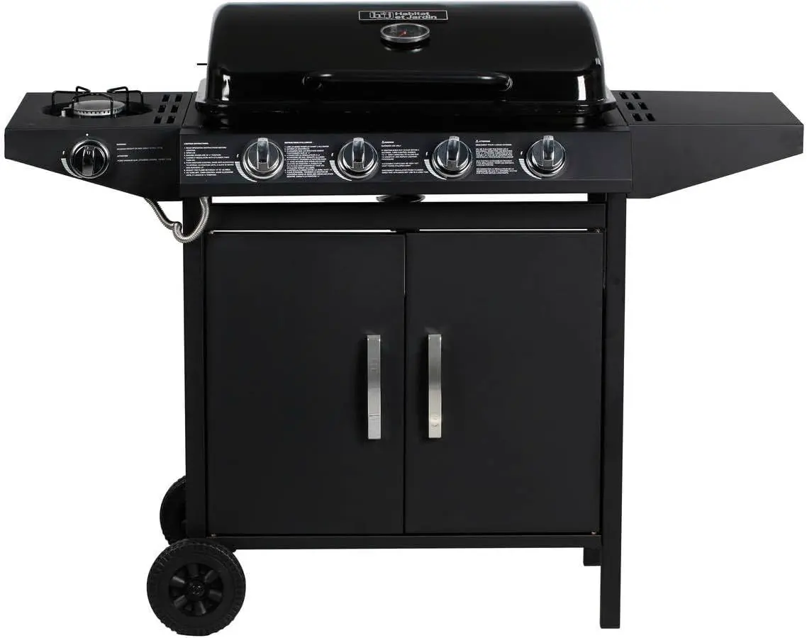 Barbecue à gaz en acier noir 64 x 37 cm vue 3