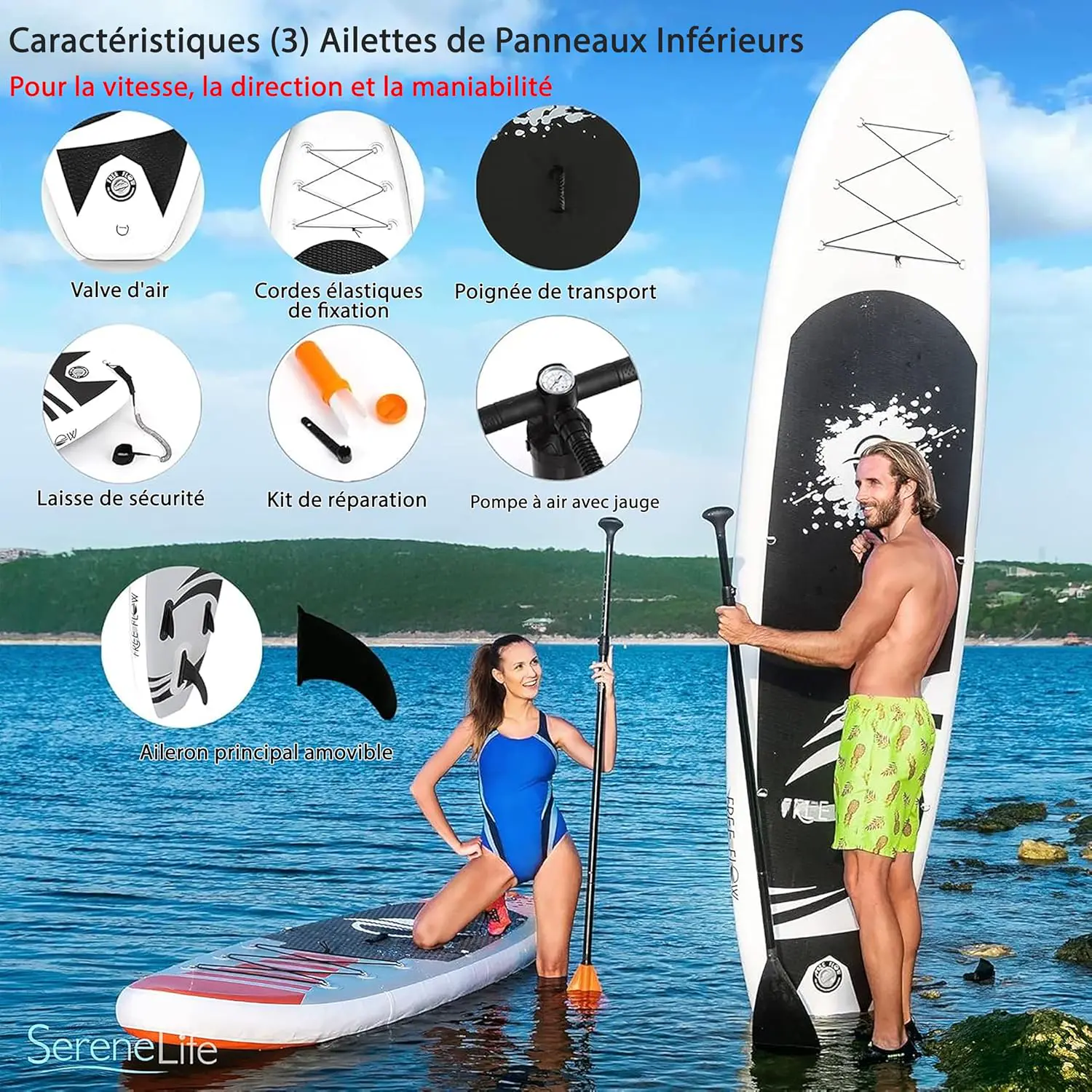 Paddle gonflable en métal gris vue 6