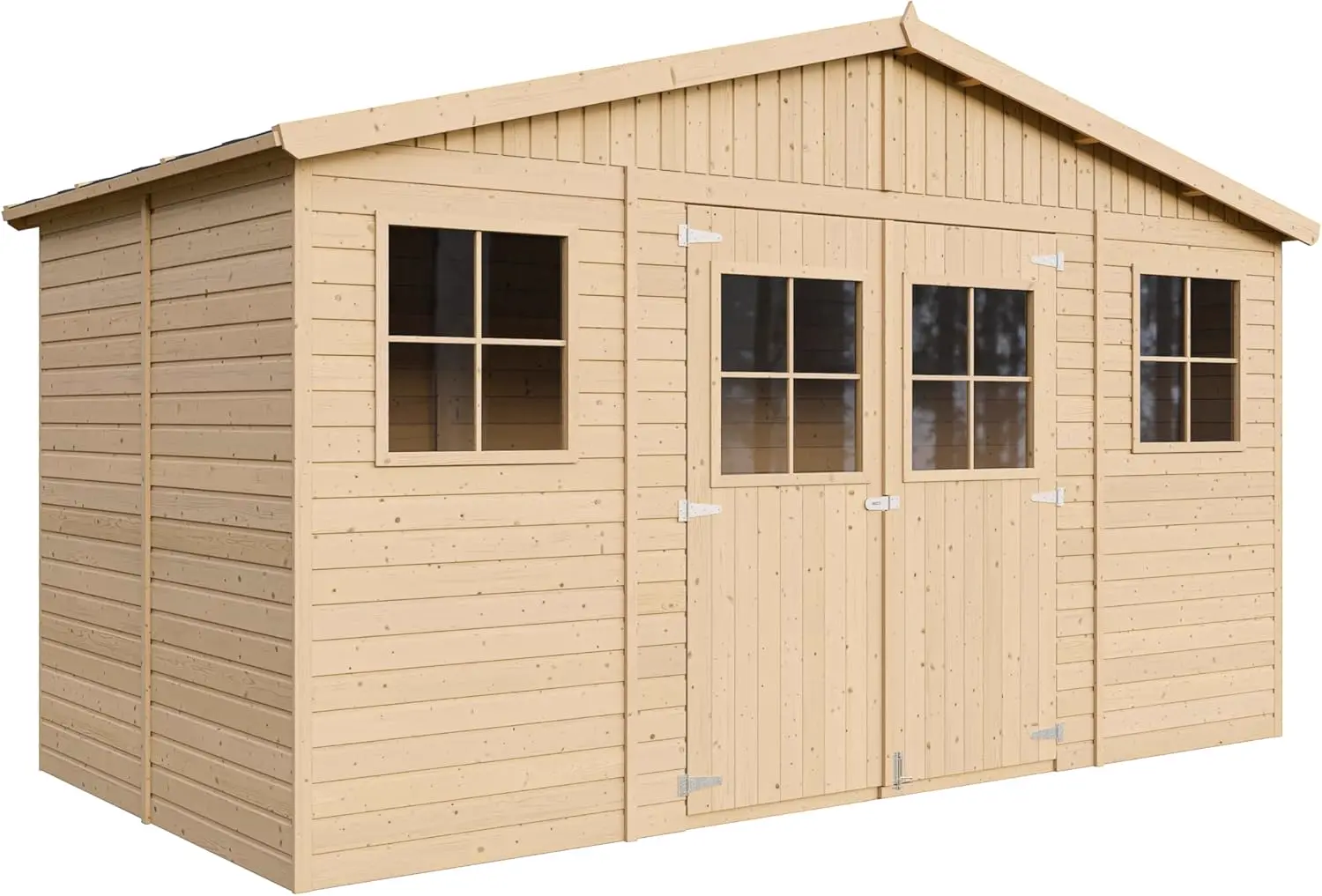 Abri de jardin en bois en bois naturel 8 m² vue 3