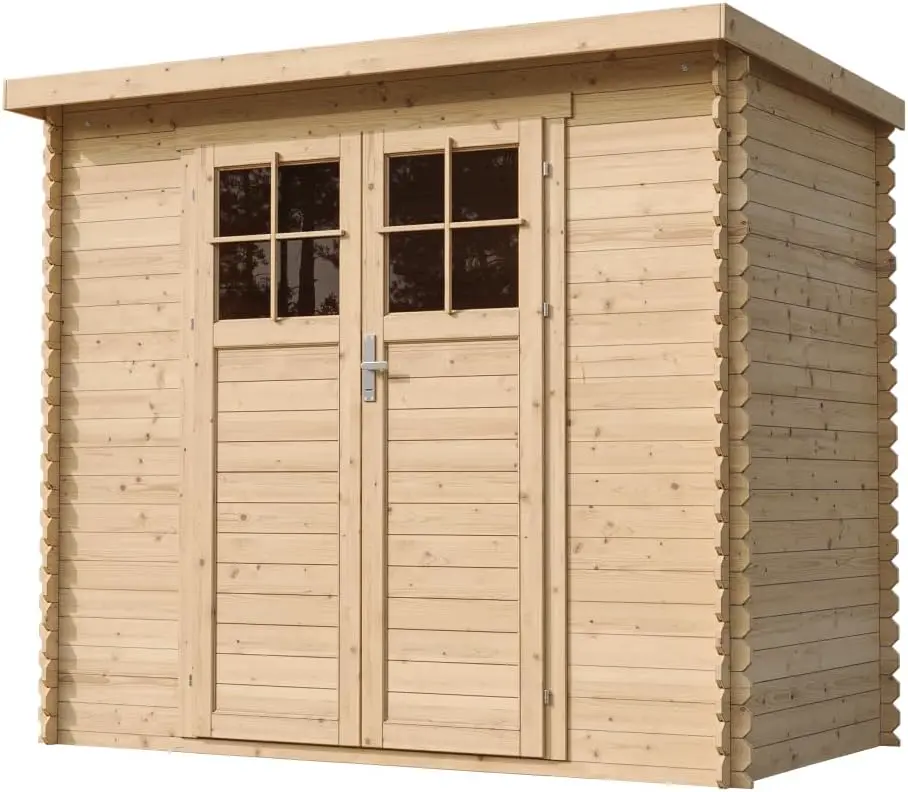 Abri de jardin en bois en bois naturel 2,63 m² vue 3