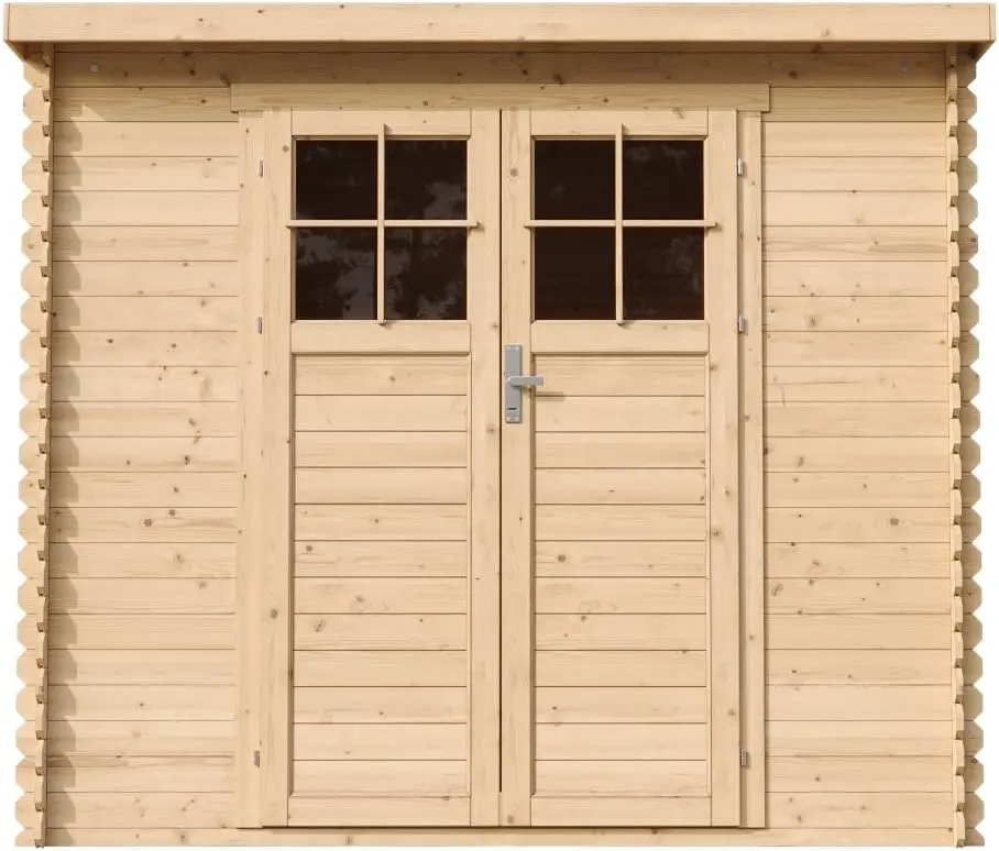 Abri de jardin en bois en bois naturel 2,63 m² vue 8