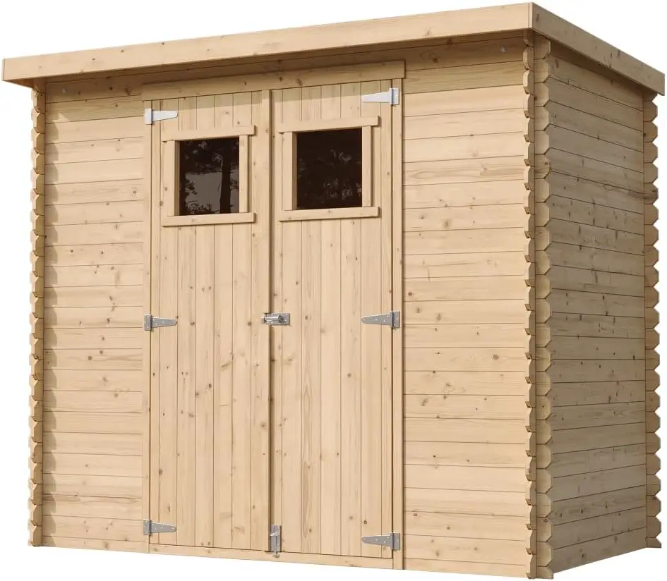 Abri de jardin en bois en bois naturel 2,63 m² vue 3