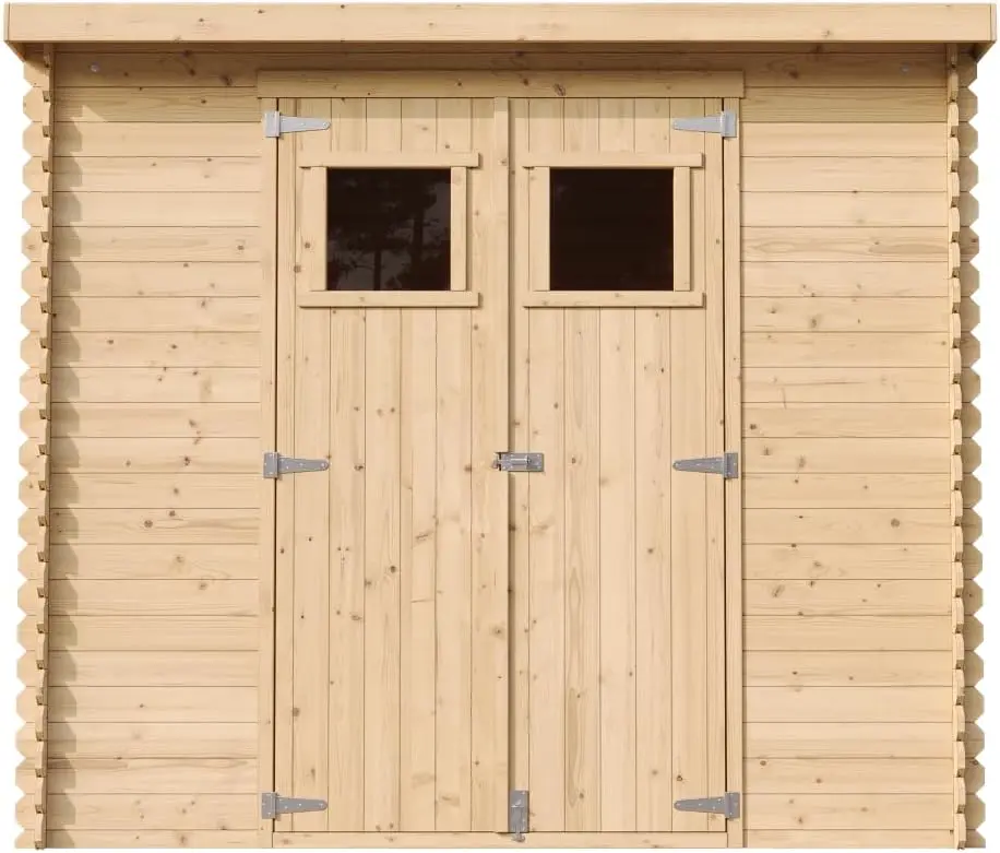Abri de jardin en bois en bois naturel 2,63 m² vue 8