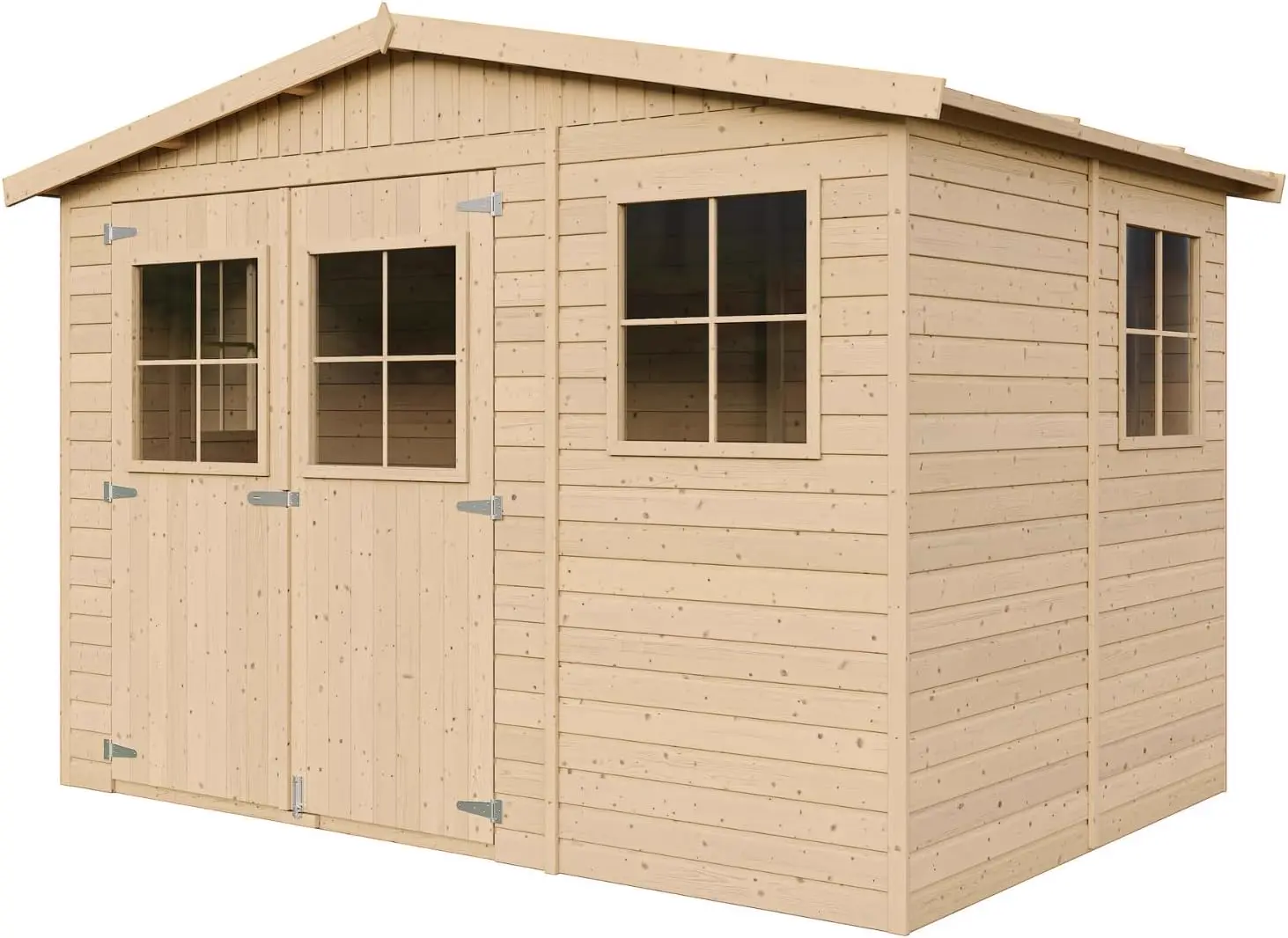 Abri de jardin en bois en bois naturel 6 m² vue 3