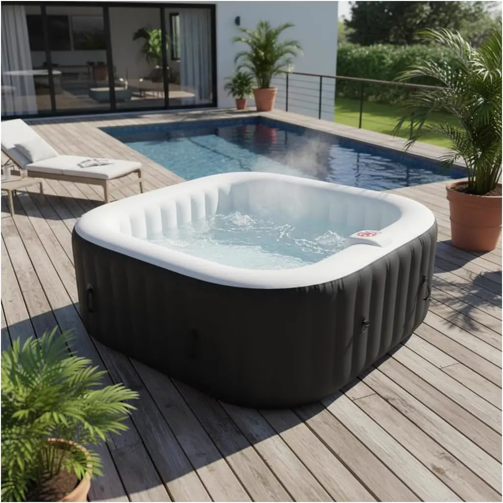 Spa gonflable 4 personnes 6 places 185 x 185 cm vue 4