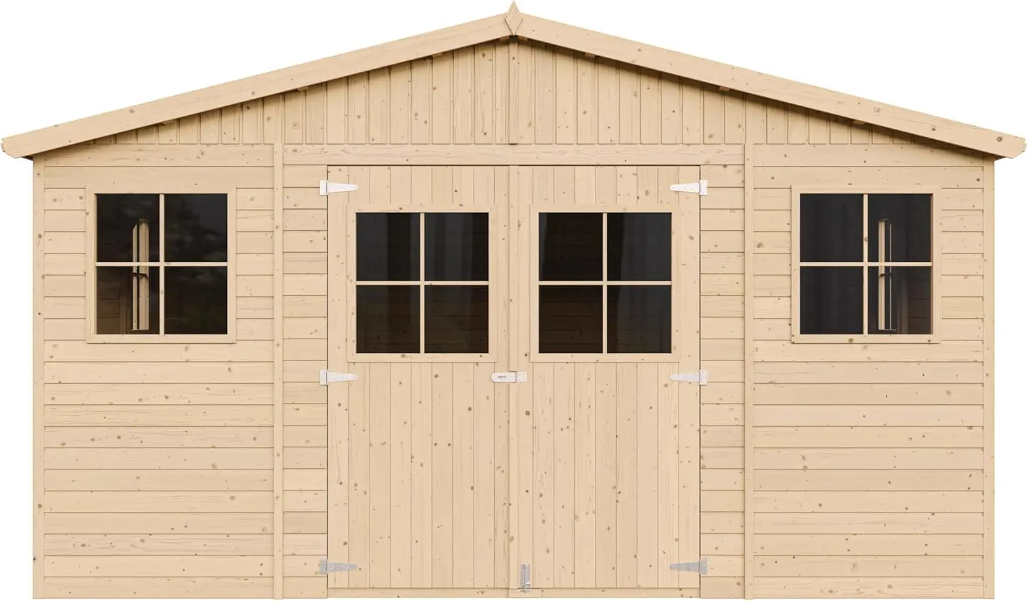 Abri de jardin en bois en bois naturel 20 m² vue 8