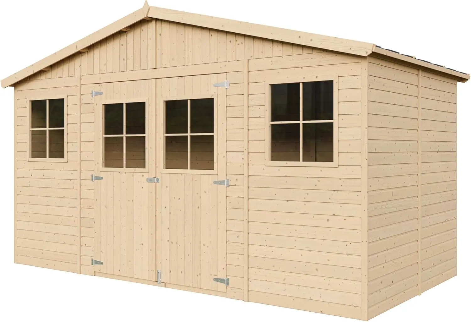 Abri de jardin en bois en bois naturel 8 m² vue 3