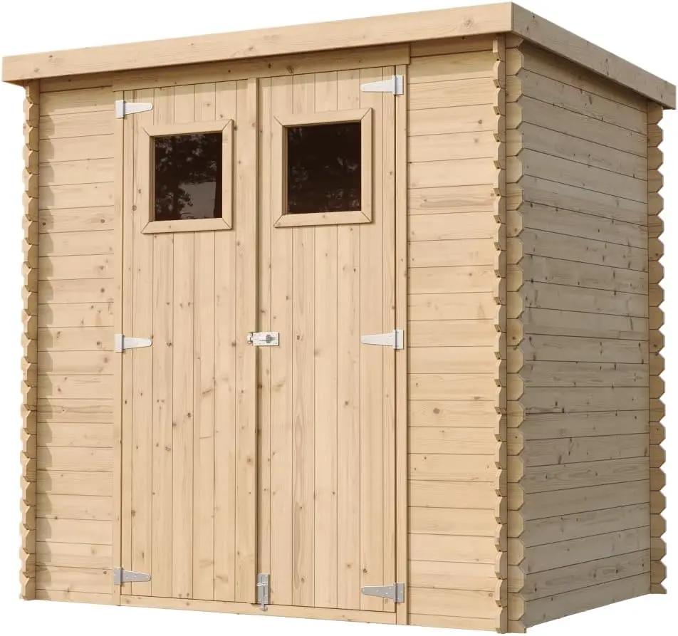 Abri de jardin en bois en bois naturel 2,22 m² vue 3