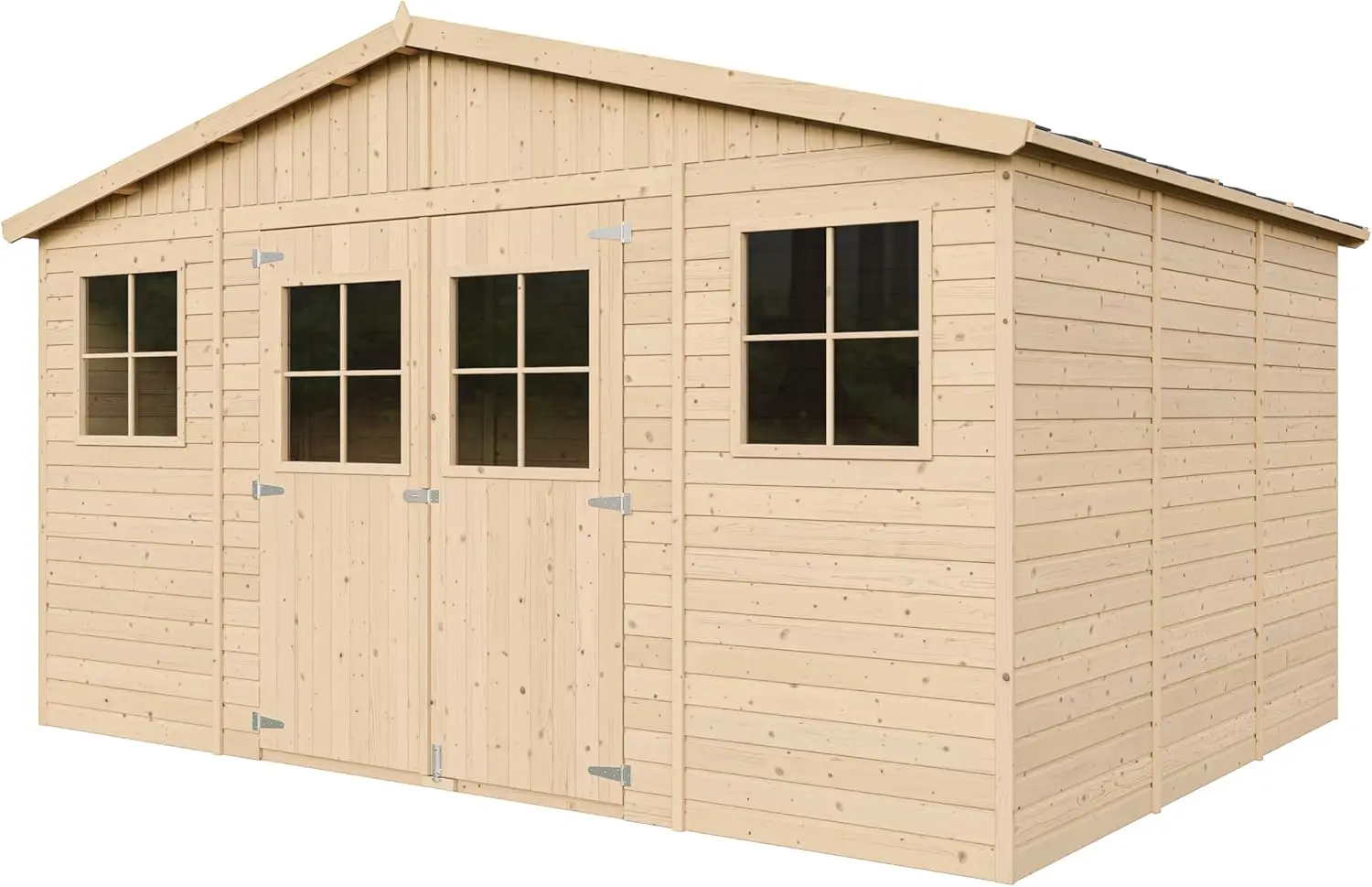 Abri de jardin en bois en bois naturel 12 m² vue 3