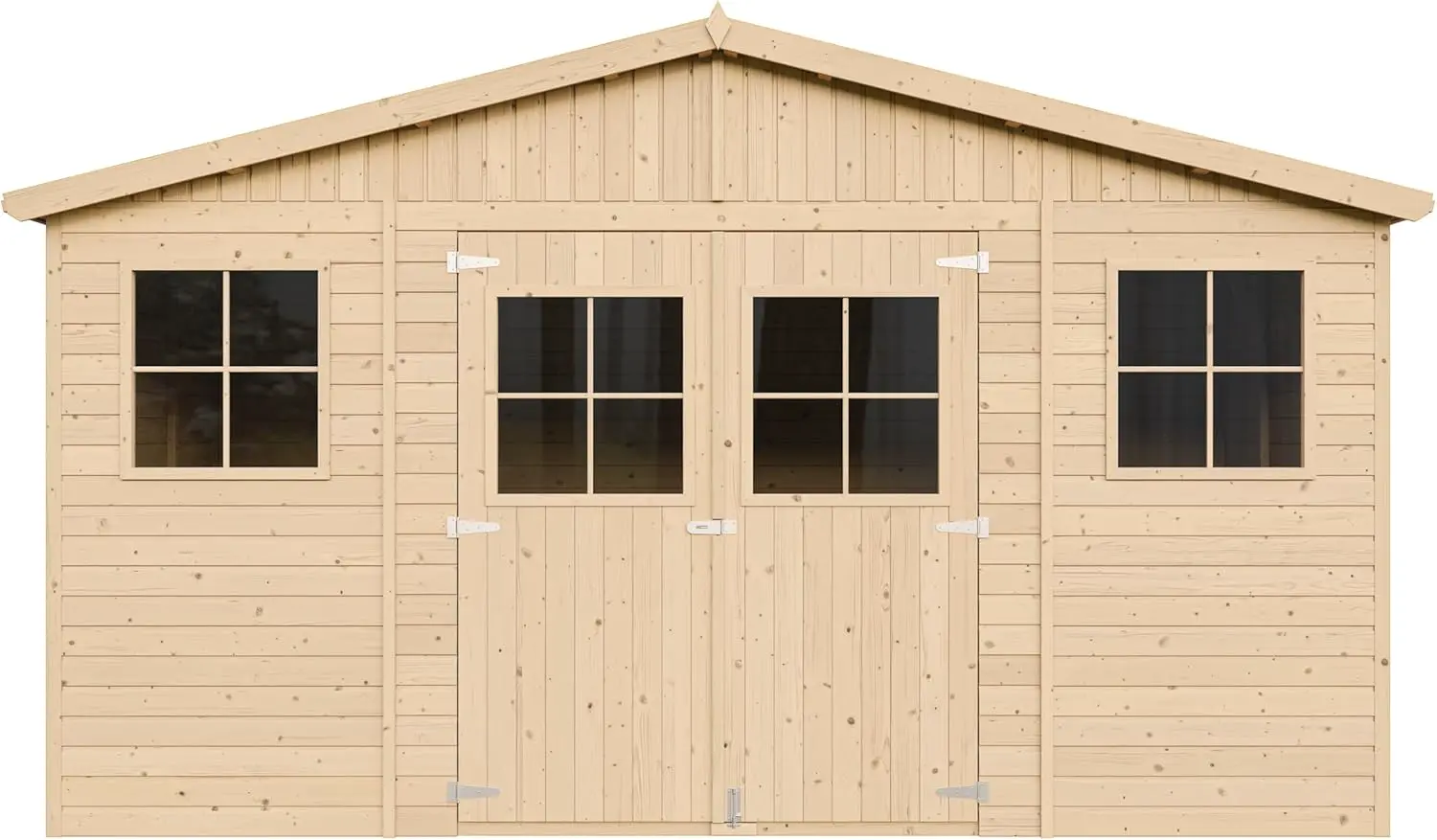 Abri de jardin en bois en bois naturel 12 m² vue 8