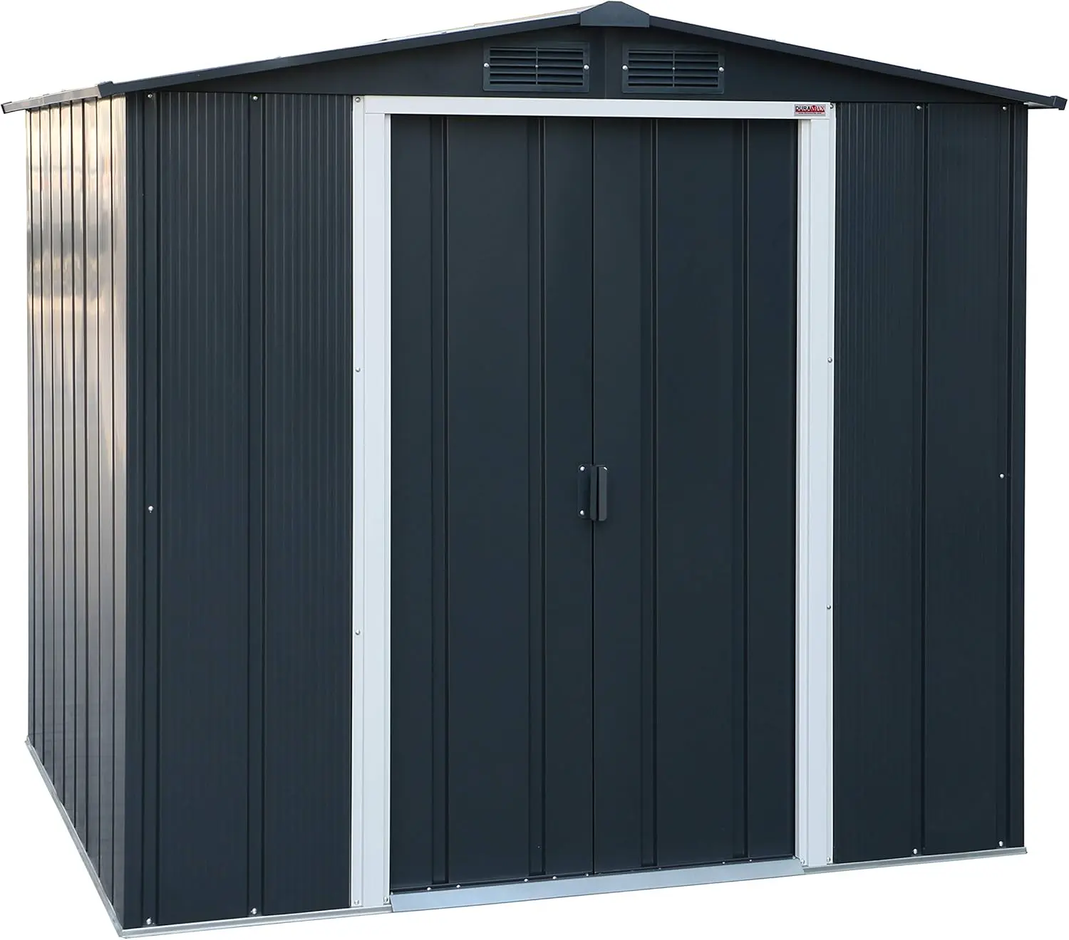 Abri de jardin en métal en métal anthracite 3,33 m² vue 1