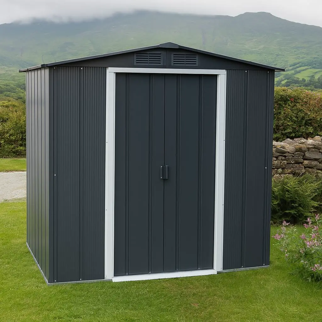 Abri de jardin en métal en métal anthracite 3,33 m² vue 2