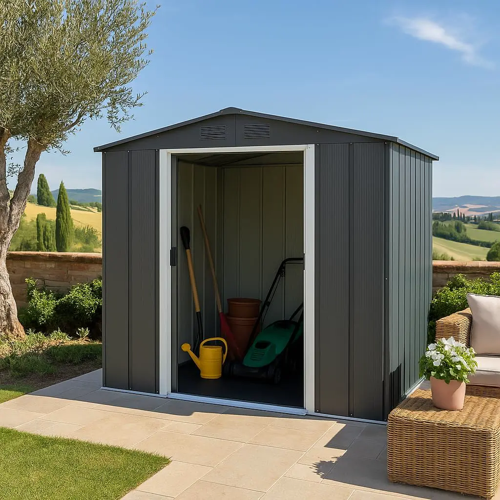 Abri de jardin en métal en métal anthracite 3,33 m² vue 3